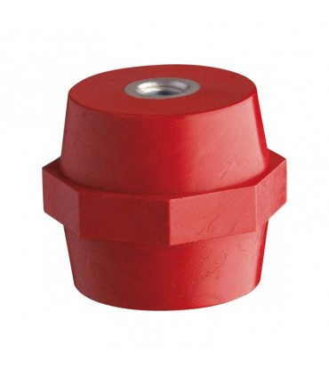 Vemer Gewinde-Isolator aus Messing H35 M8 Farbe Rot  SA526100