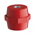 Vemer Gewinde-Isolator aus Messing H45 M8 Farbe Rot SA537800