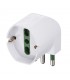 Vimar-Stufenadapter S17 + Stecker 2P+E 90° weiß 00305.B