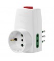 Vimar Dreifach-Adapter 10A Stecker und 2 Steckdosen 10A 1 schuko 16A 0P00330.B