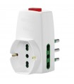 Vimar Dreifachadapter 16A Stecker und 2 Steckdosen 10/16A 1 sch10/16A 0P00331.B