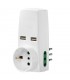 Vimar Dreifach-Adapter mit 2 USB-Steckdosen und 10A-Steckdosen 1 Schuko 0P00332.B