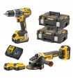 KIT DeWALT Bohrschrauber & Akku-Winkelschleifer 125mm DCK2153P2T-IT