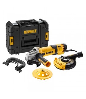 DeWALT 125mm Winkelschleifer mit Diamanttopf und Kappe DWE4257KTQS