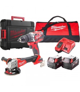 Milwaukee Werkzeugsatz Schlagbohrmaschine + Schleifmaschine 4933479229