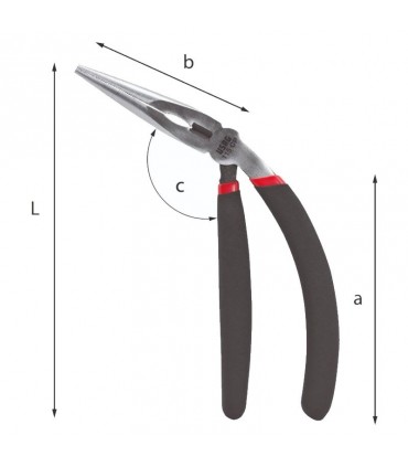 Usag Crimpzange 115-CP mit extralangen halbrunden Tüllen U01150024