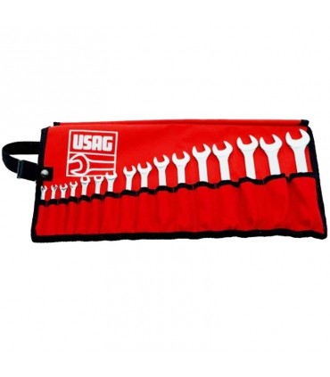 Usag 285J/B16 16 Ringmaulschlüssel-Set in Rolltasche U02851740