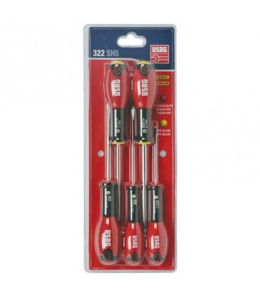 Usag Set mit 5 Schlitzschraubendreher 322 SH5 U03220253