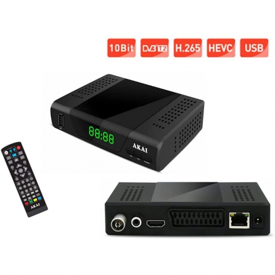 Melchioni DVB-T2 Digital Decoder Receiver HEVC H.265 60hz 10bit 559570265