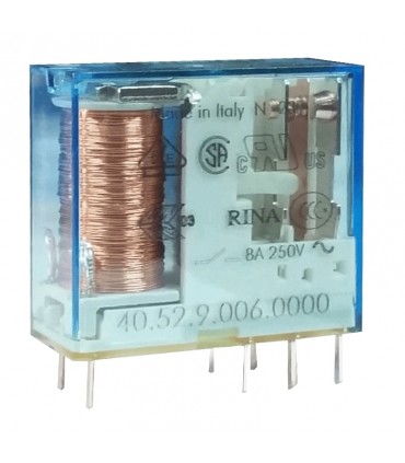 Mini-Relais Finder 2 Wechsler 8A Spule 6VDC kontinuierlich 405290060000