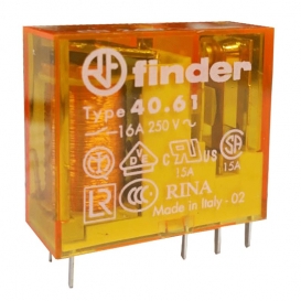 Mini-Relais Finder 1 Wechsler 16A 24VAC Wechselspule 406180240000PAC
