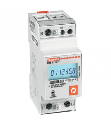 Lovato einphasiger digitaler Energiezähler 2U 40A 220-240VAC DMED115T1