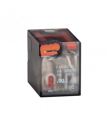 Relais industrielle Lovato 5A 4 handel 24 v ac + LED HR604CA024
