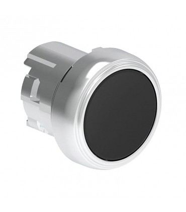 Lovato Platin 22 mm Impulsknopf rasiert schwarz LPSB102