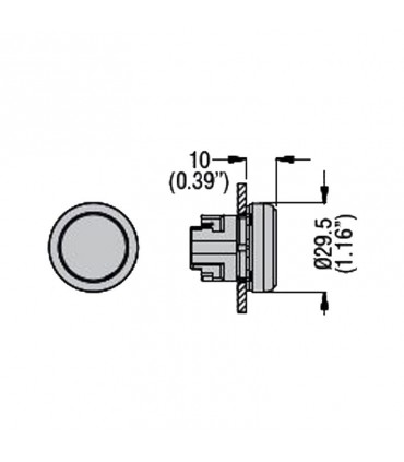Lovato Platin Leuchtdrucktaster Druckbetätigung grün LPSBL103