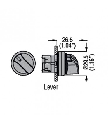 Lovato Platinum 0-1 LPSS121 kurzer Hebelwahlschalter