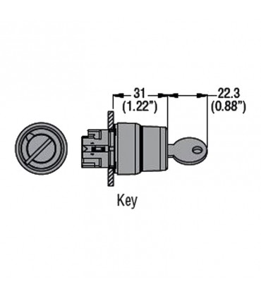 Platin Lovato Schlüsselschalter 3 Positionen 1-0-2 LPSS331