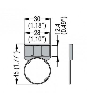 Lovato Kunststoff-Etikettenhalter 27,5X12,1 LPXAU100