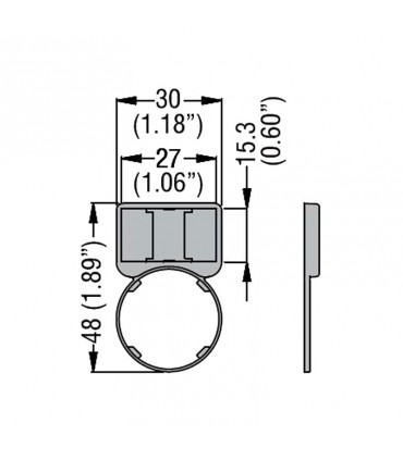 Lovato Kunststoff-Etikettenhalter 26,5X15 LPXAU105