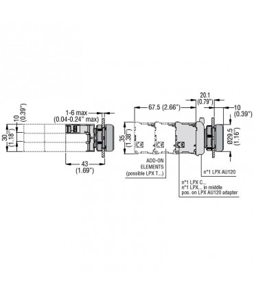 Lovato Platinum LED-Fassung weiß 18/30V Schraubverschluss LPXLPB8