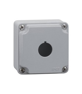 Gehäuse LOVATO in metall-grau IP67 für 1 schaltfläche LPZM1A8