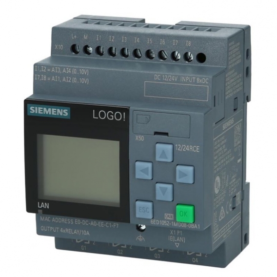 Siemens Logikmodul LOGO! 12/24RCE 8D 6ED10521MD080BA1