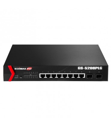 Switch Edimax Web Smart 8-Port Gigabit PoE+ und 2 slot SFP 160W GS-5208PLG
