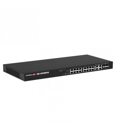 Switch Edimax Web Smart 16-Port Gigabit PoE+ und 2 slot SFP 280W GS-5416PLC