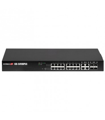 Switch Edimax Web Smart 16-Port Gigabit PoE+ und 2 slot SFP 280W GS-5416PLC