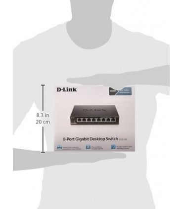 D-Link 8-Port 10/100/1K METALBOX DGS-108 Switch