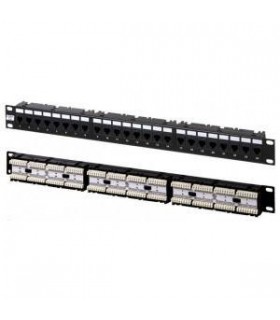Panel patch-Item 24 RJ45-buchsen cat.6 UTP Schwarz 60110
