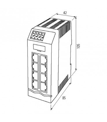 Murr Elektronik Xelity Xelity 8TX Unmanaged Switch 8-Port 100Mbit 58812 Switch