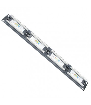 Patch-Panel Orca-UTP-kabel, 24 Ports, CAT6 schwarz 273120-24