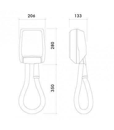 Perry Eolo Serie ausziehbarer Schlauchhaartrockner 750W 230V 1DCACT10