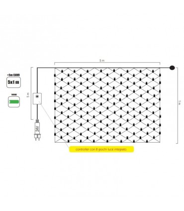 Wimex Digitales Led-Weihnachtslichterkette 324 LED Mehrfarbig 4501918X