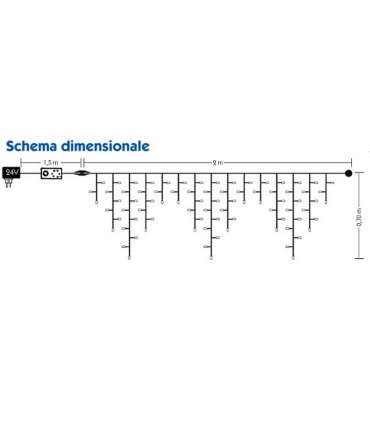 Wimex Weihnachtslichterkette ICICLE SNOWFALL mit 96 weißen LEDs 4501920X
