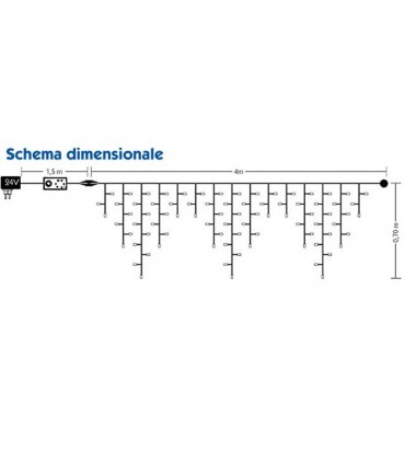 Wimex gestaffeltes Weihnachtszelt ICICLE 192 LEDs 4501922X