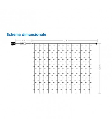 Wimex Weihnachtszeltleuchte 182 LEDs 4501924X