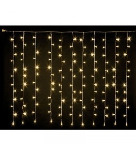 Wimex LED Weihnachten-Lichtervorhang 144 LEDs Warmweiß mit Blitz 4501928W