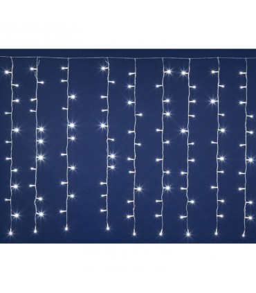 Wimex LED Weihnachten-Lichtervorhang 144 LEDs Weiß mit Blitz 4501928X