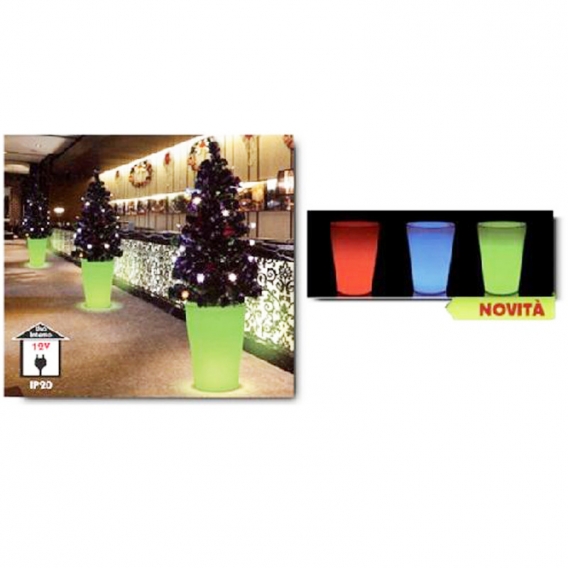 Wimex Weihnachtsbaum mit LED-Faser-RGB-Vase Höhe 140 cm 4504127