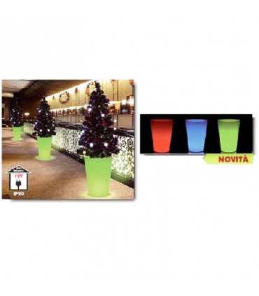 Wimex Weihnachtsbaum mit LED-Faser-RGB-Vase Höhe 140 cm 4504127