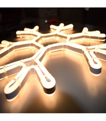 Wimex doppelseitige Weihnachtsschneeflocke mit Led 50 cm 4506308