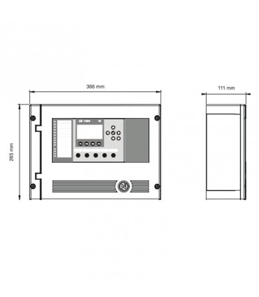 Notifier 1 LOOP AM1000 adressierte Brandmeldezentrale