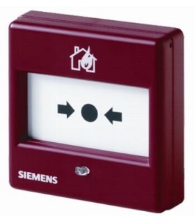 Siemens konventioneller Handtaster mit Brandschutzschieber FDM1101A-RG