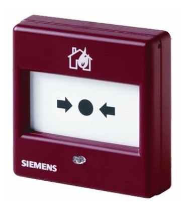 Siemens konventioneller Handtaster mit Brandschutzschieber FDM1101A-RG
