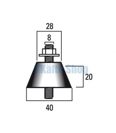 Vibrationsdämpfer AG-35 TWIN M8 4*50kg