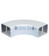 Langer Bogen 90° Speedi Duct 150x80mm weiß