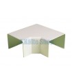 Flacher Bogen 90° Eco Duct 105x60mm elfenbein