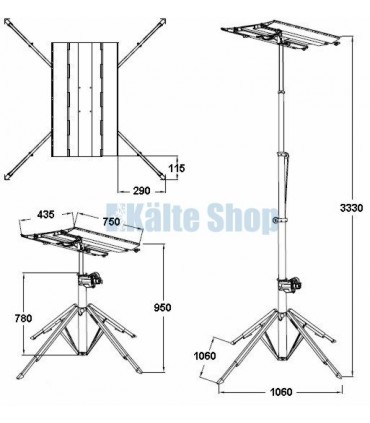 Elektrischer Montagelift 3,3m/120kg CM340 KSF